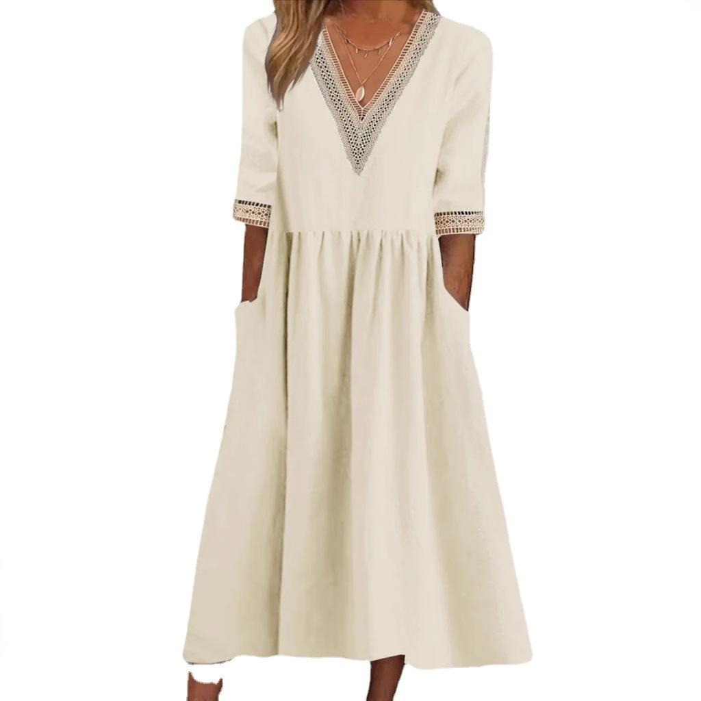 Elowen Grace Collar Midi Dress