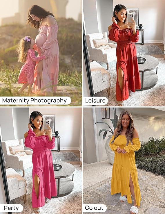 LAVA™ | Off-Shoulder Boho Maxi Dress