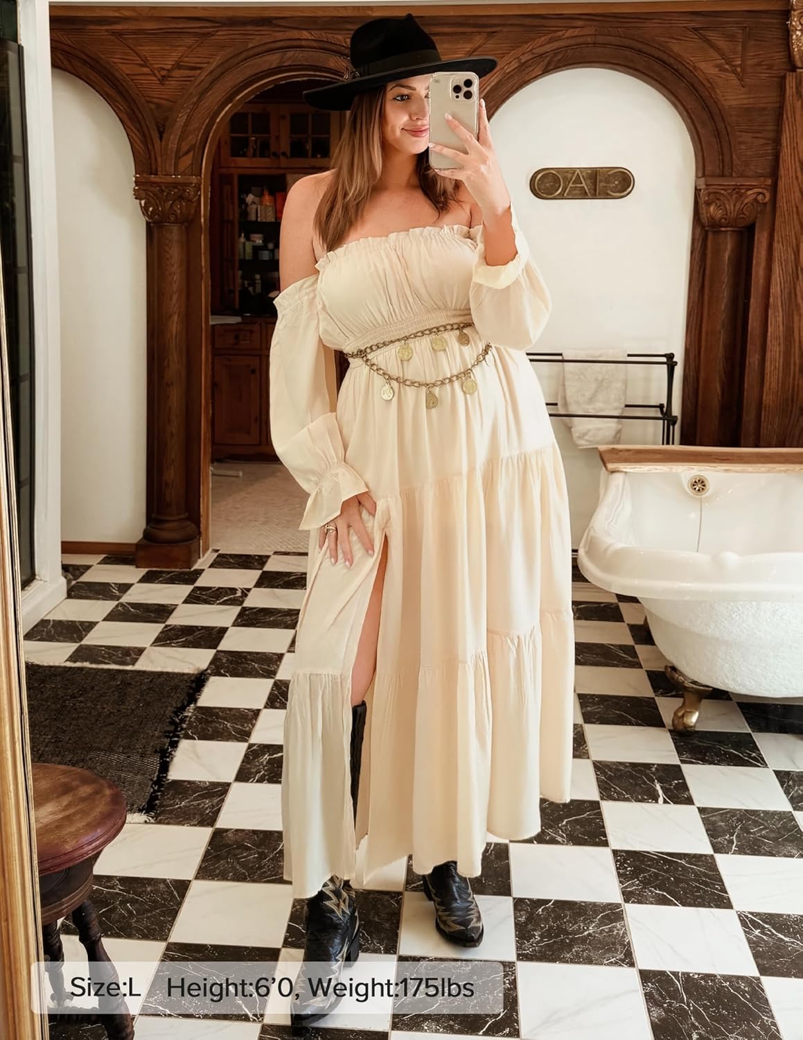 Zesica™ | Off-Shoulder Smocked High-Waist Maxi Dress