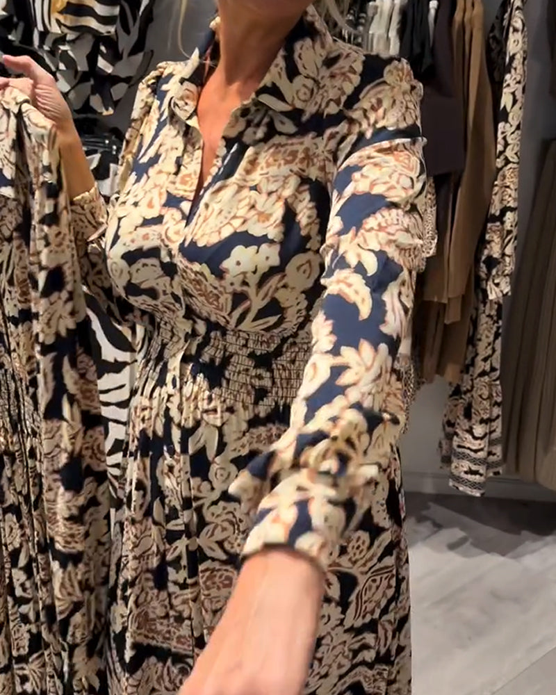 Colloria™ | Printed Collar Fashion Dress