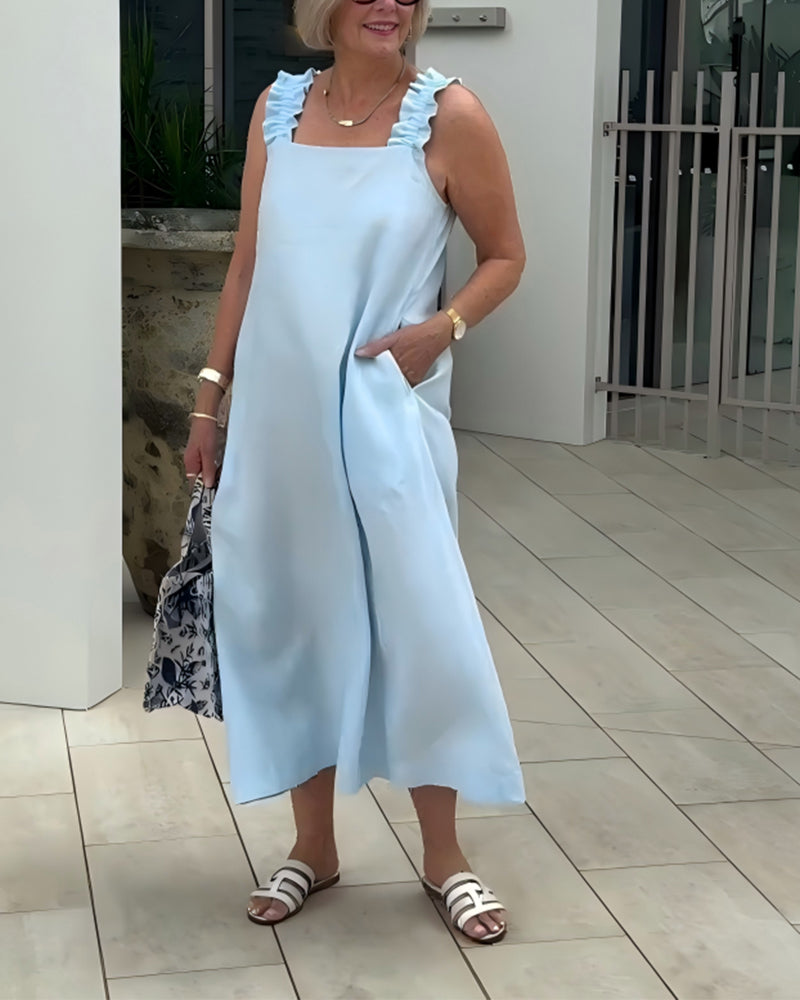 Selvéra SquareLine Sleeveless Dress