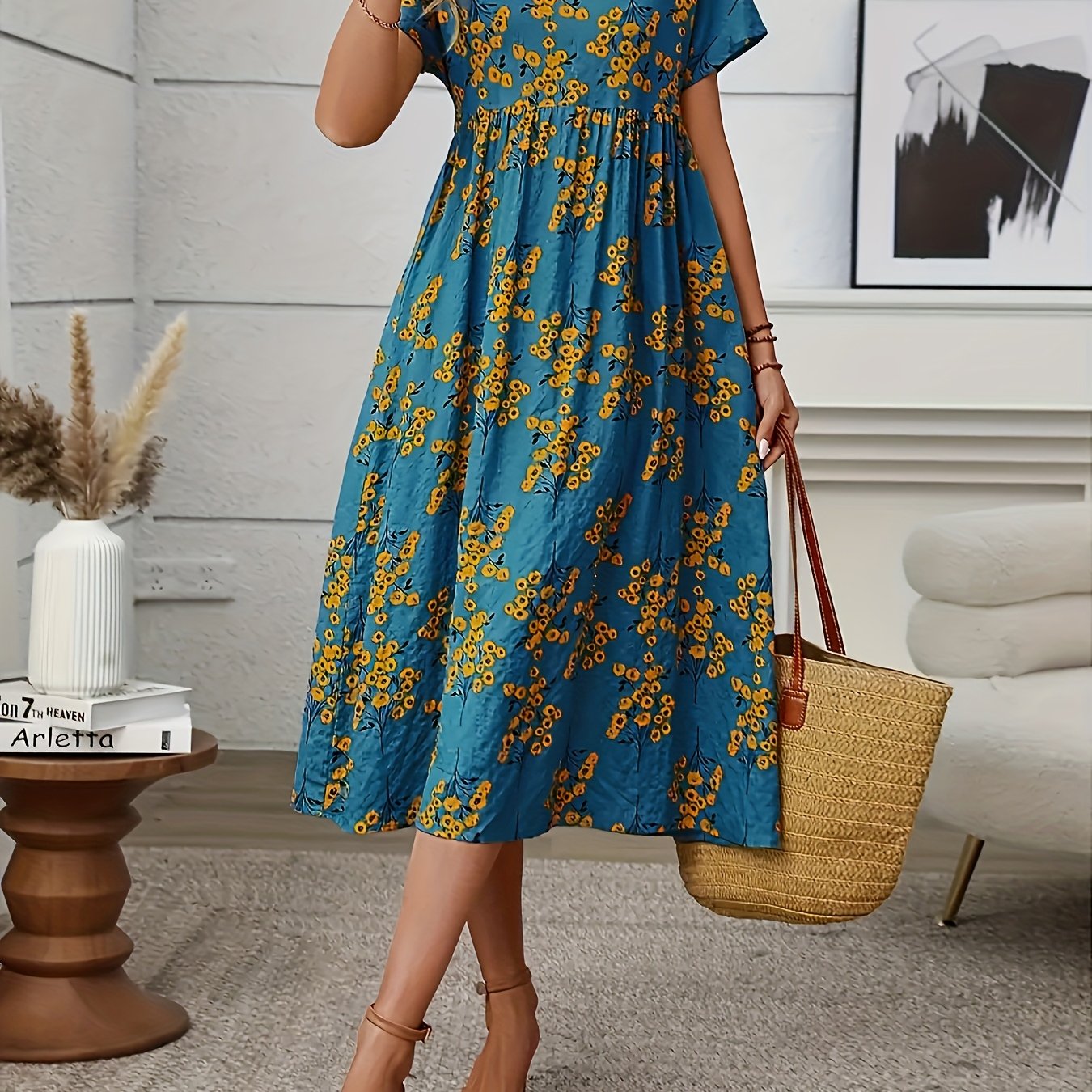 Floréne PleatCharm Vintage Dress