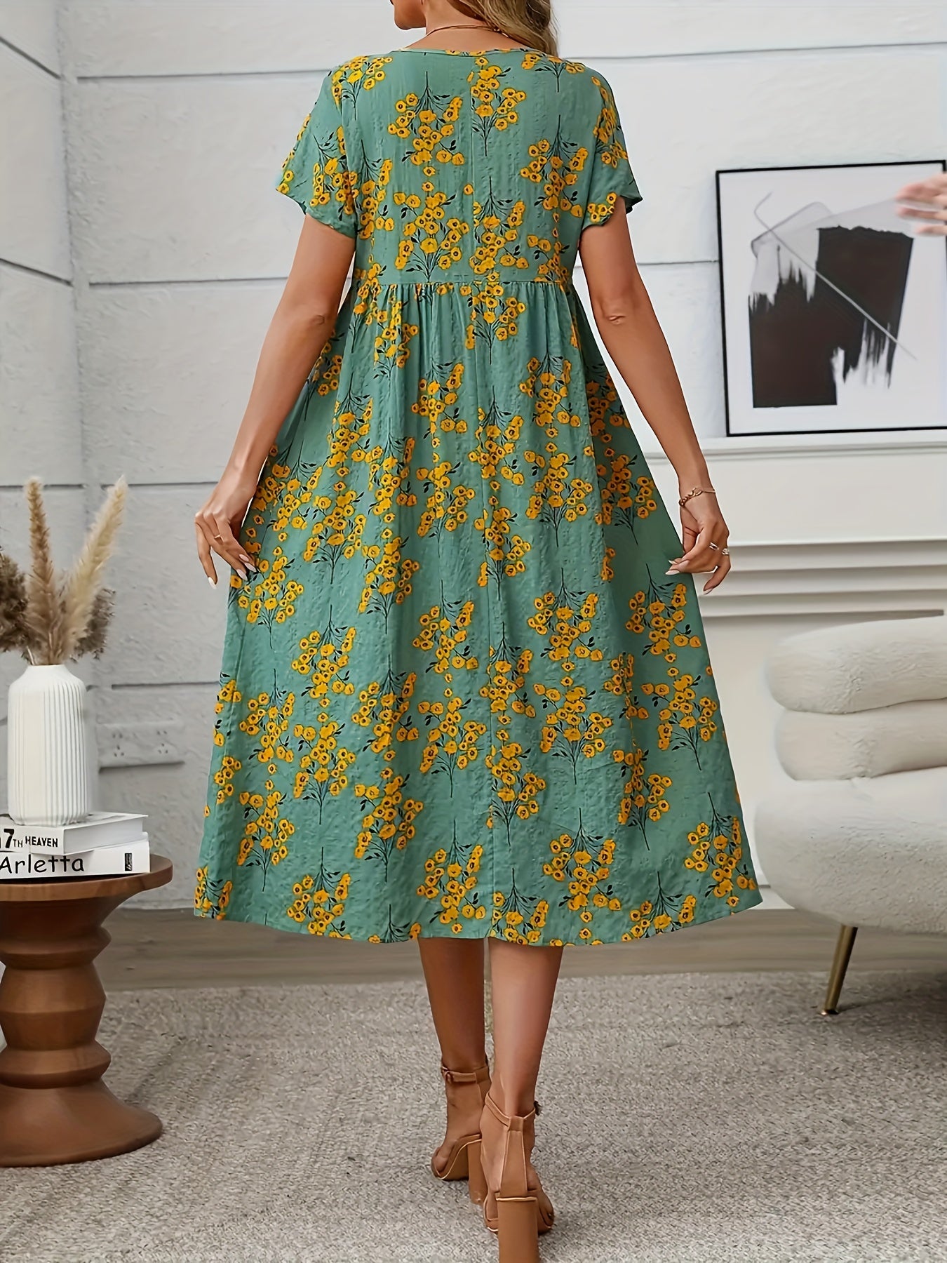 Floréne PleatCharm Vintage Dress