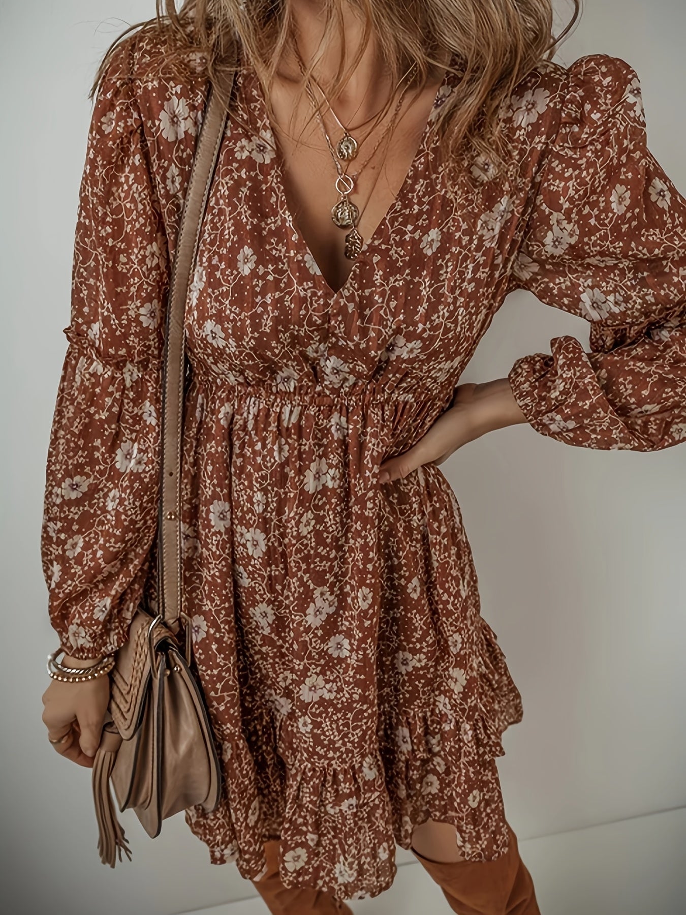 Brunella RuffleVine Mini Dress