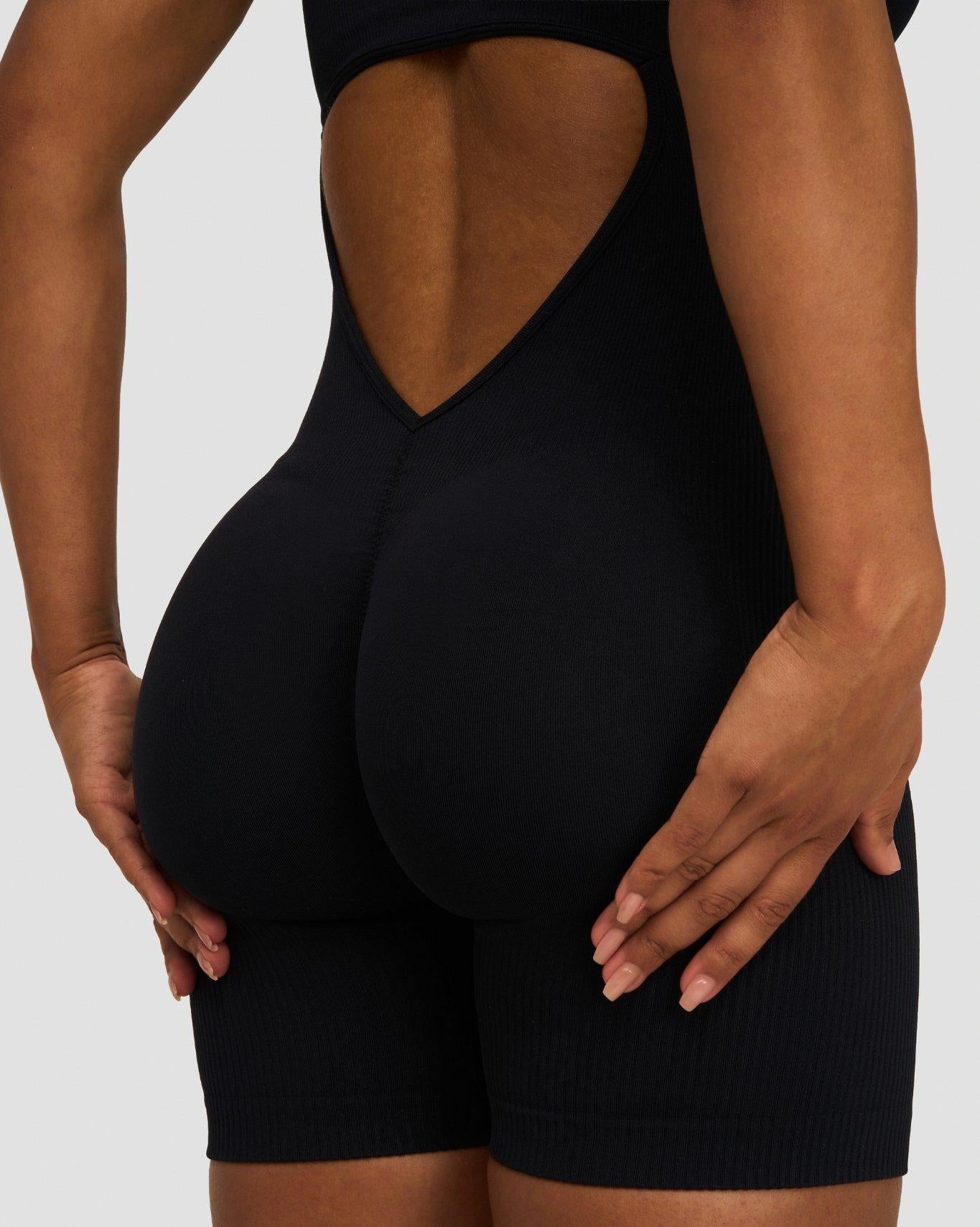 Sculpting Halterneck All In One | Night Black