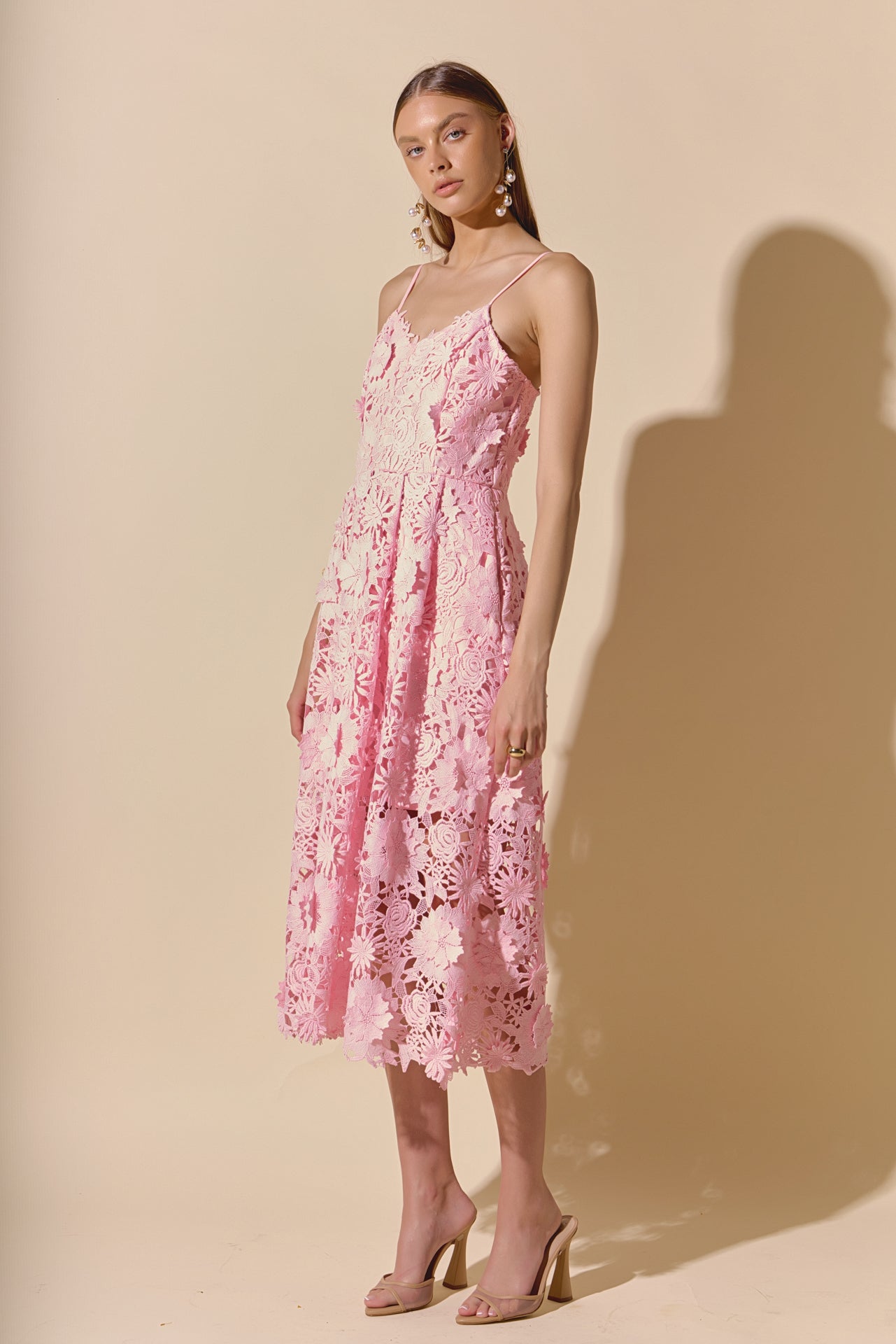 Aurélienne™ | 3D Appliqué Midi Dress