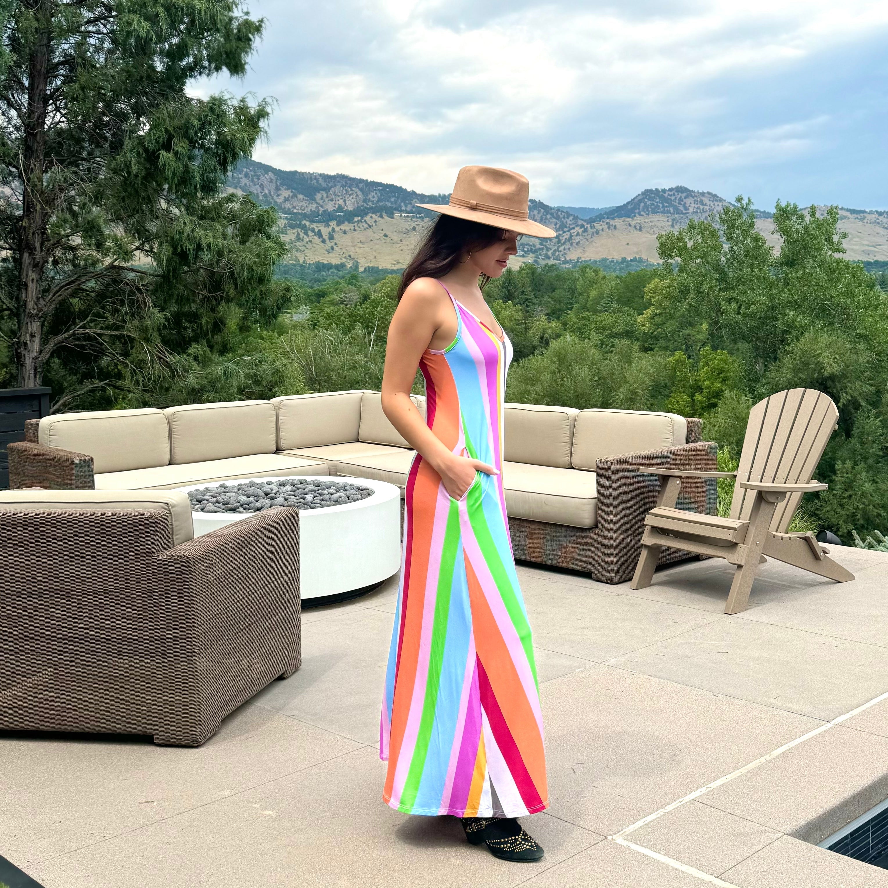 GoddessFlow™ Striped Maxi