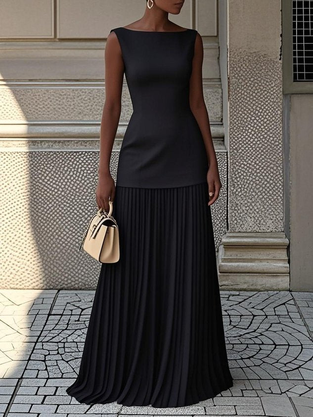Serena™ | Elegant Pleated Maxi Dress