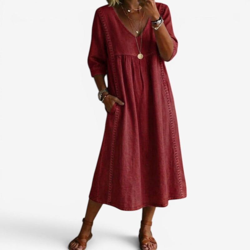 Carolline™ Vestito estivo con ricami details