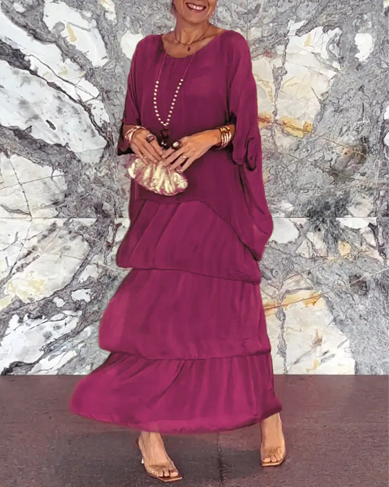 MeadowWhisper™ Chiffon Wrap Dress