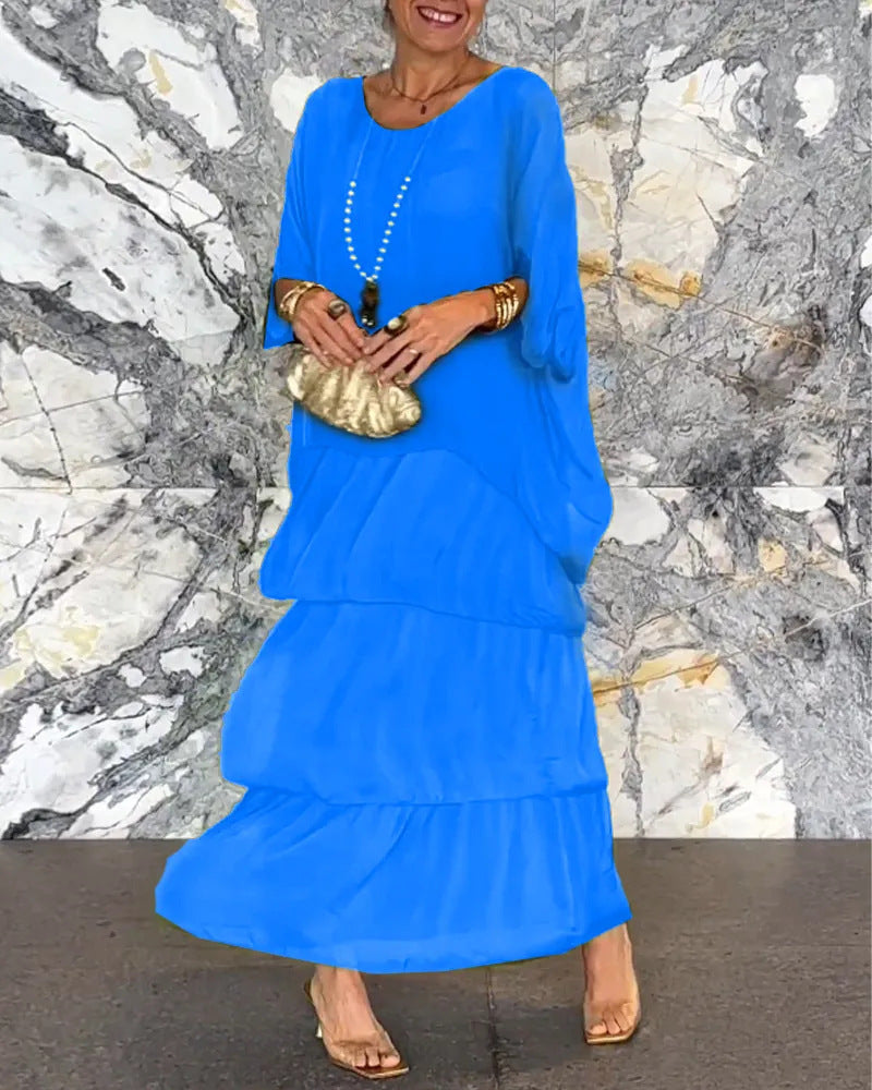 MeadowWhisper™ Chiffon Wrap Dress