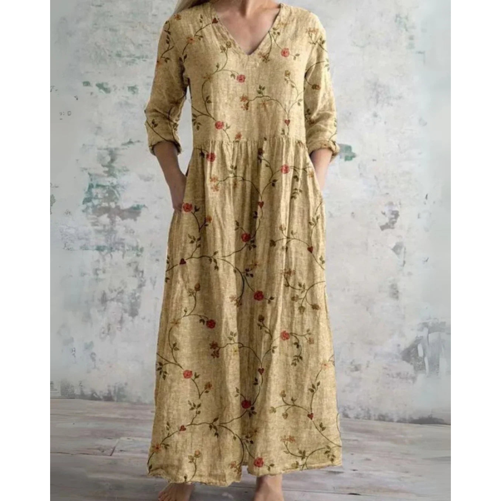 Elowen | Vintage Floral Maxi Dress