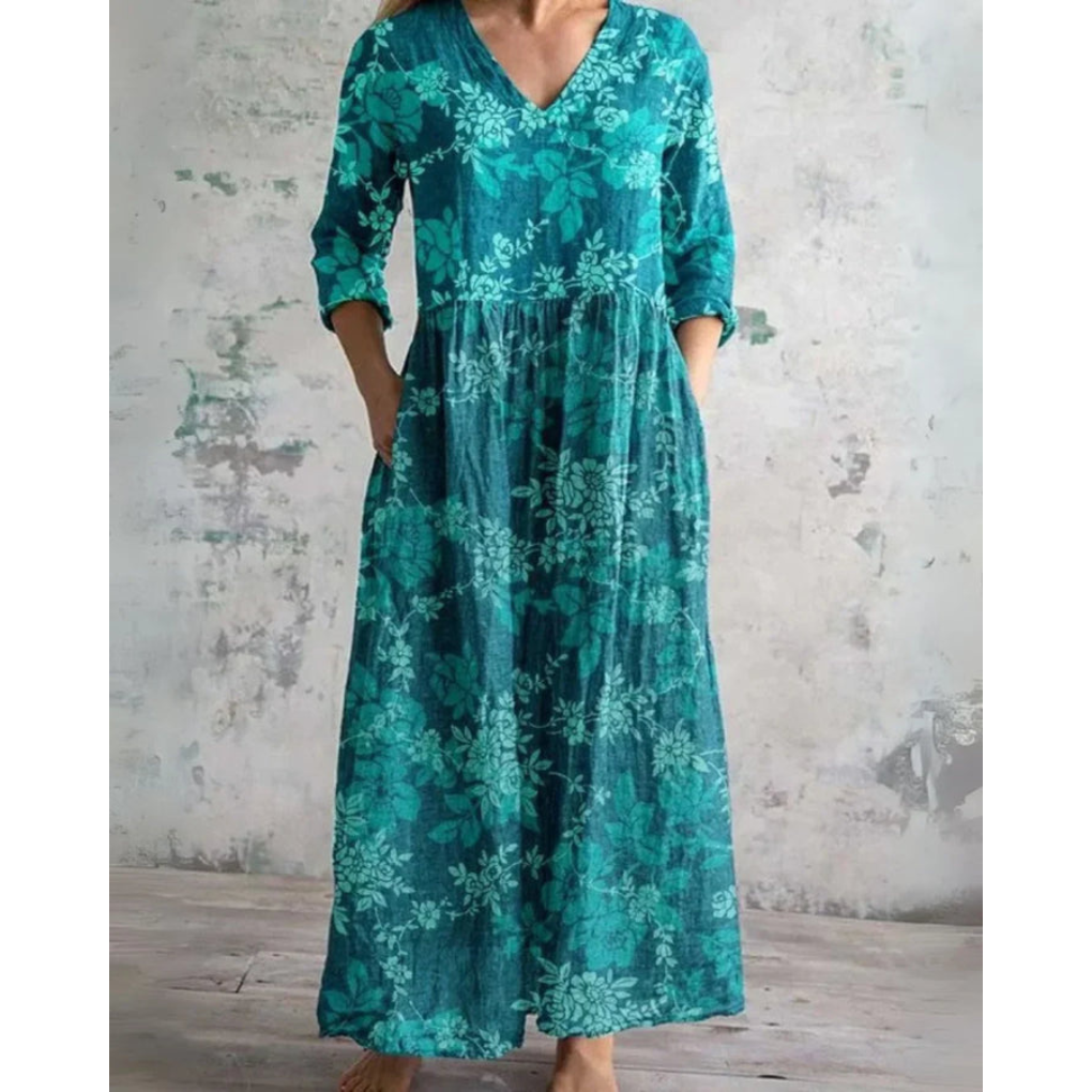 Elowen | Vintage Floral Maxi Dress