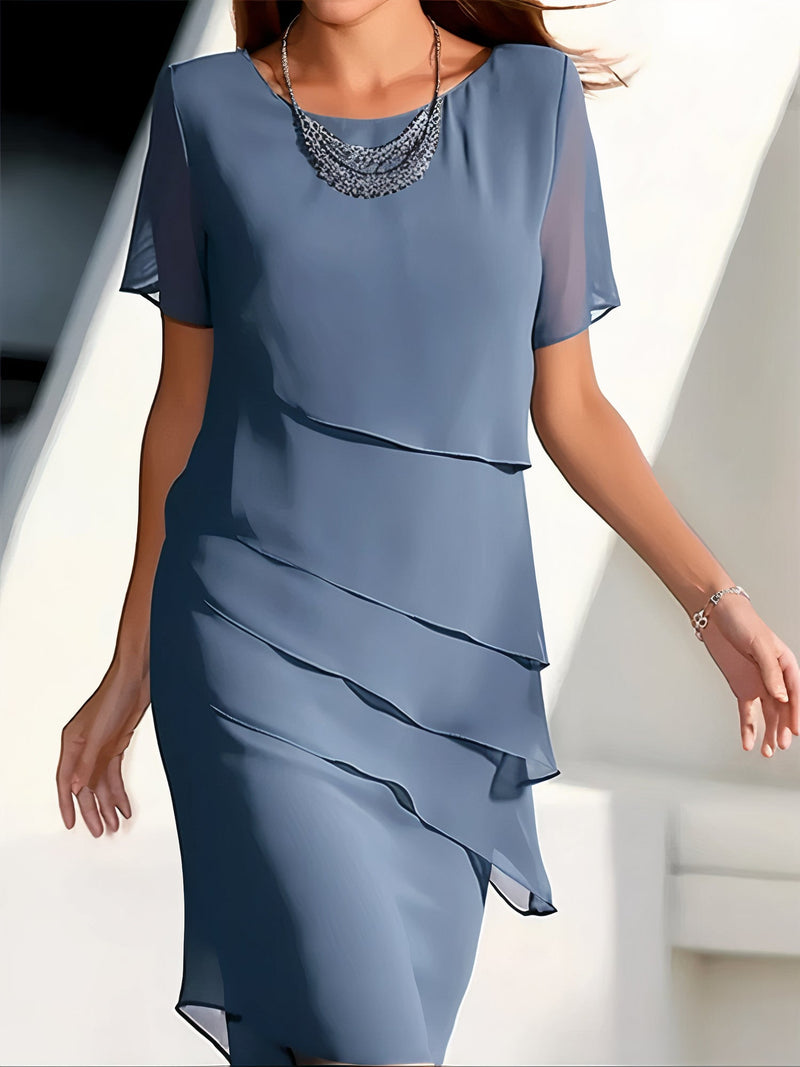 Silk Chiffon Pleated Dress details