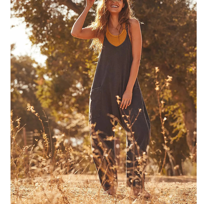 Selvaira™ | Knitted One-Piece Jumpsuit with Pockets details