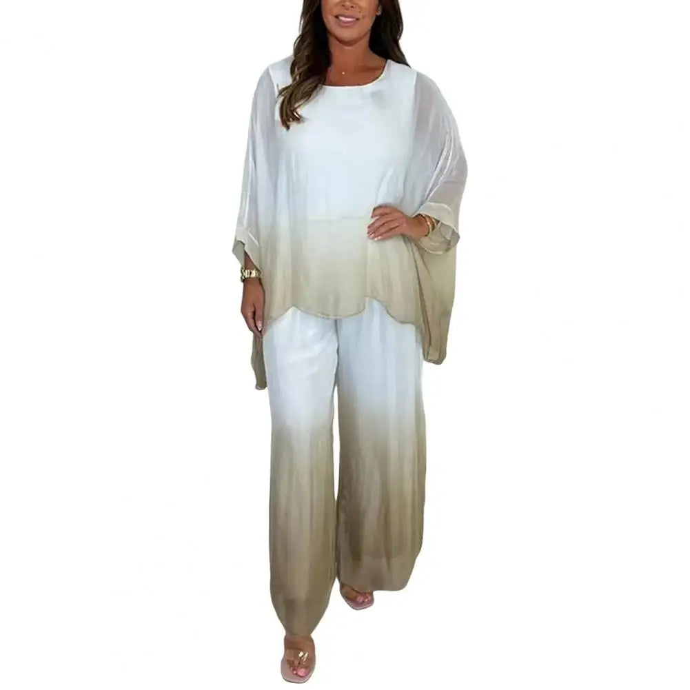 Summer Chiffon Gradient 2-Piece Set for Women