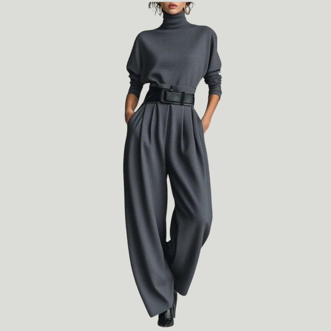 Juliet™ | Turtleneck Top & Straight-Leg Pants Set