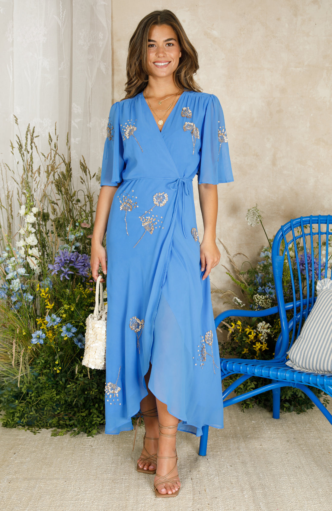 The Mallory™ | Embellished Wrap Dress