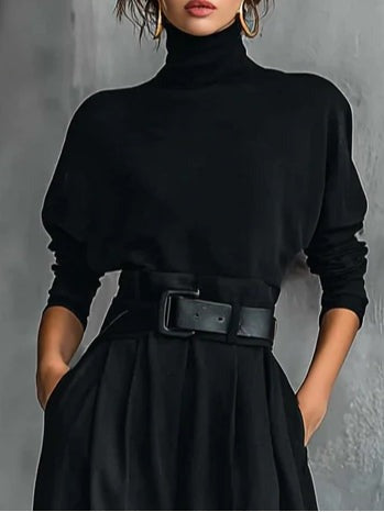 Juliet™ | Turtleneck Top & Straight-Leg Pants Set