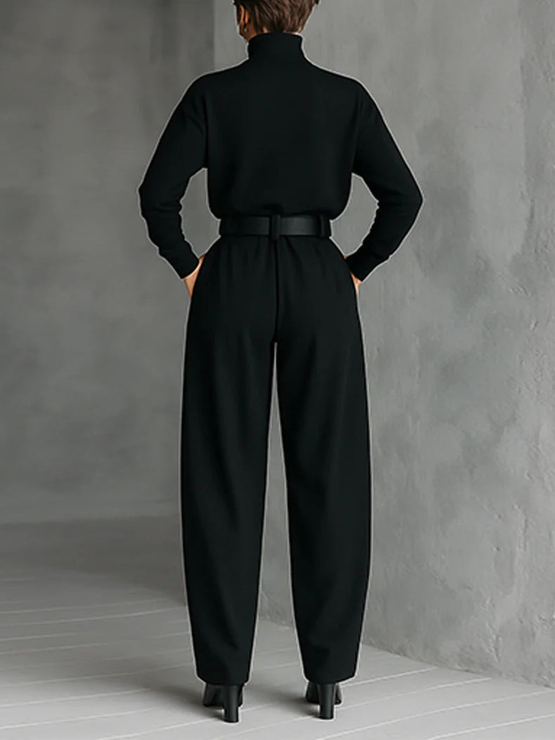 Juliet™ | Turtleneck Top & Straight-Leg Pants Set