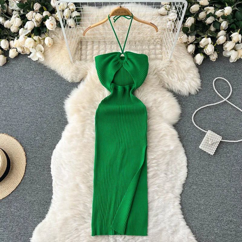 Edison-Elegance in Motion Split Knitted Dress details