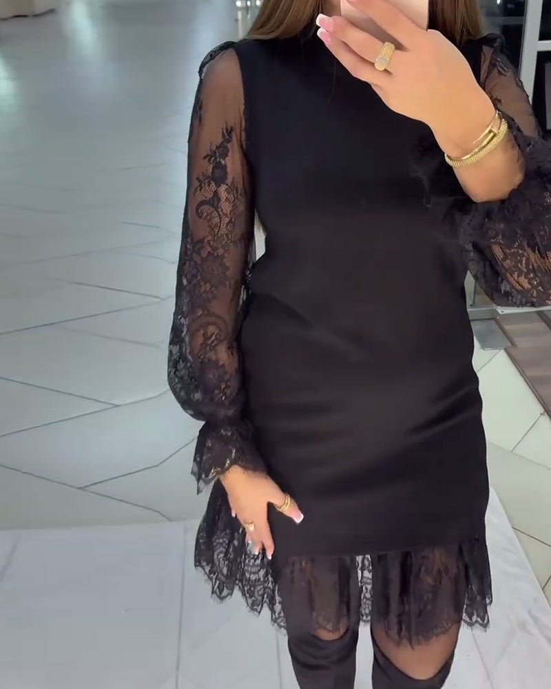 LacePatch™ | Patchwork Dress with Lace Detailing