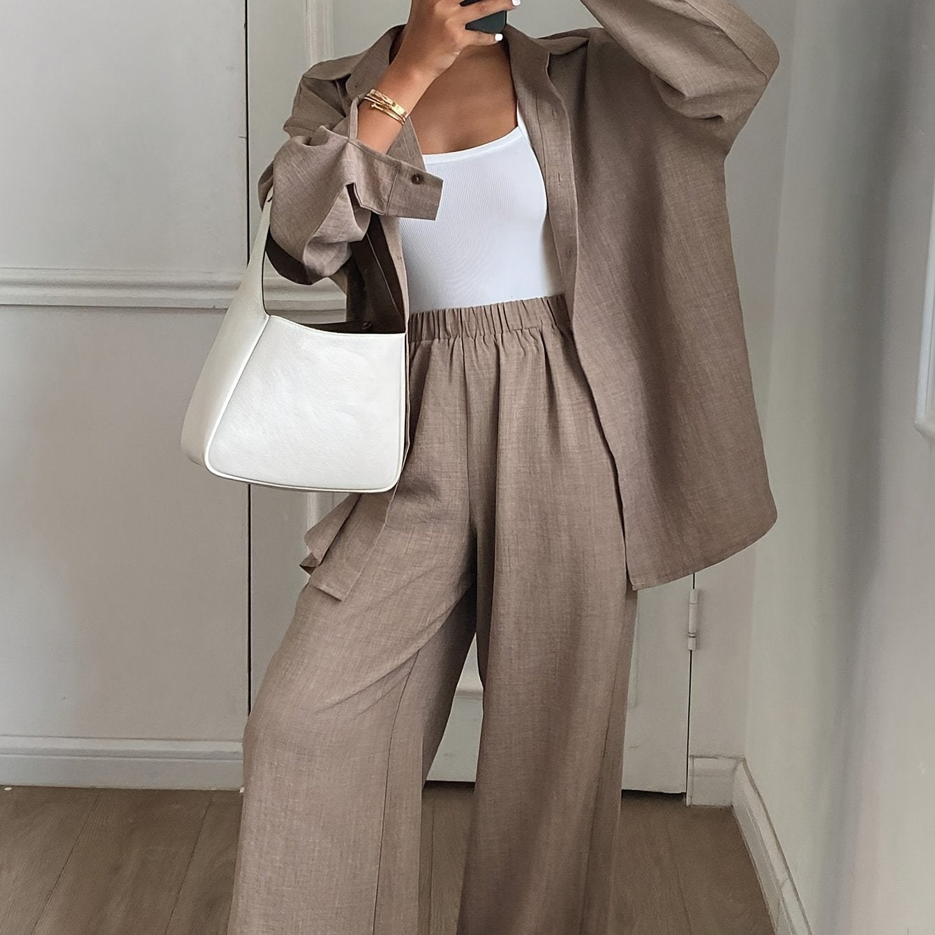 DeniLite™ | Imitated Denim Loose Two-Piece Vacation Set
