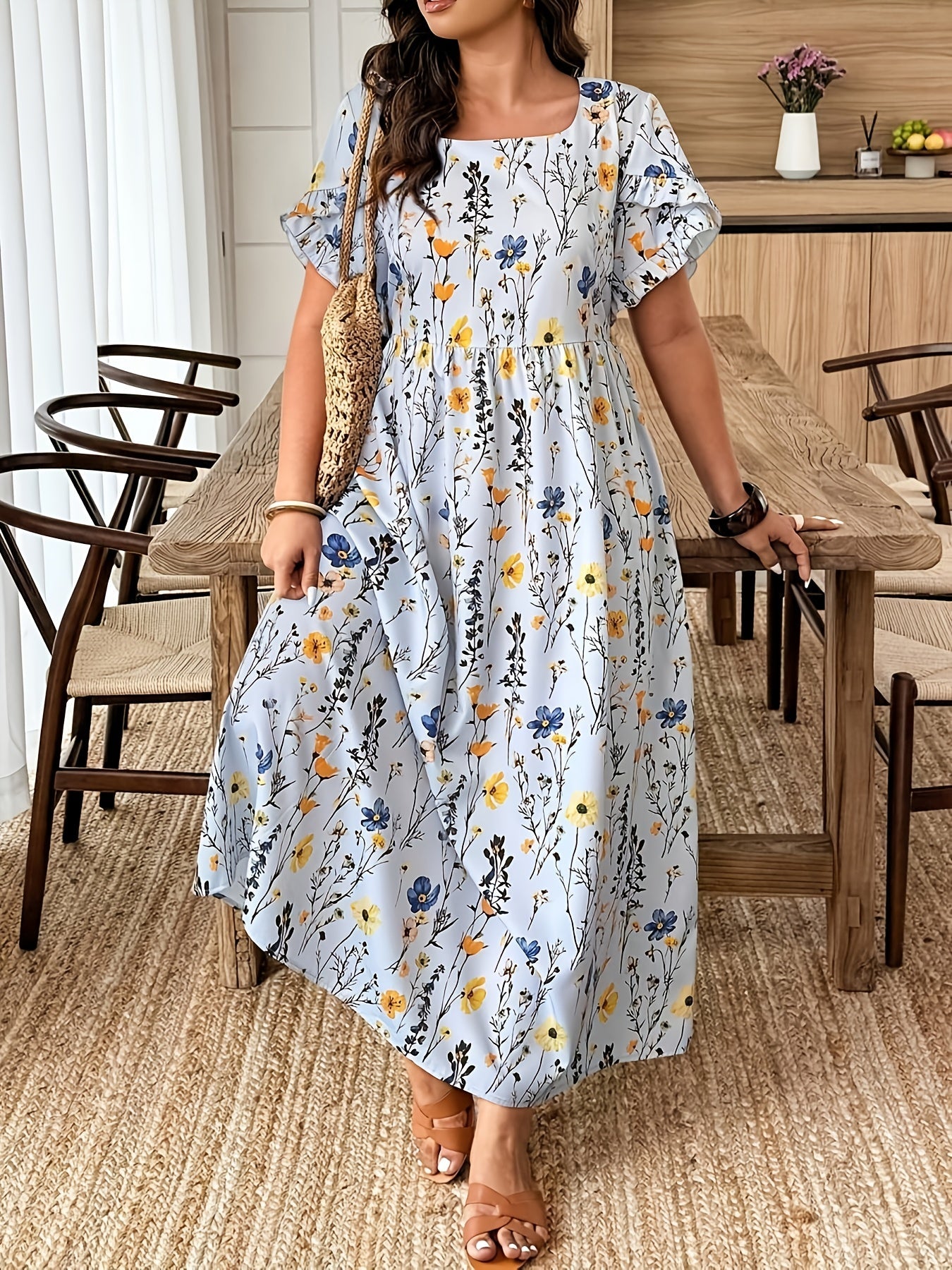 Elvoria GraceBloom Plus Maxi Dress
