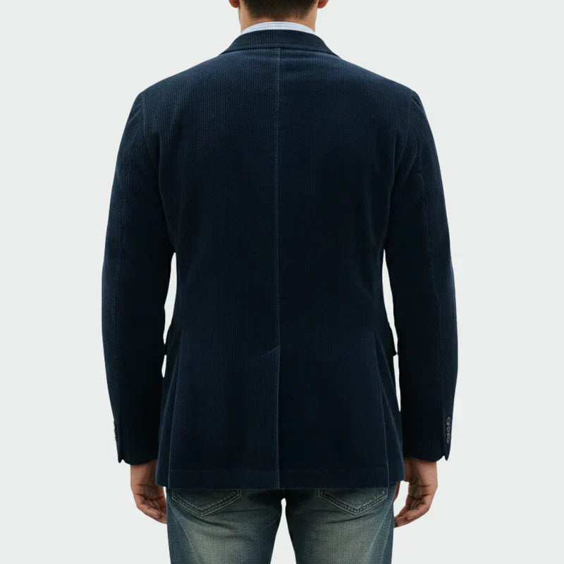 Arthur | Elegant Velvet Pinstripe Blazer + Vest Set