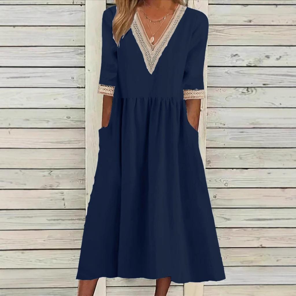 Elowen Grace Collar Midi Dress