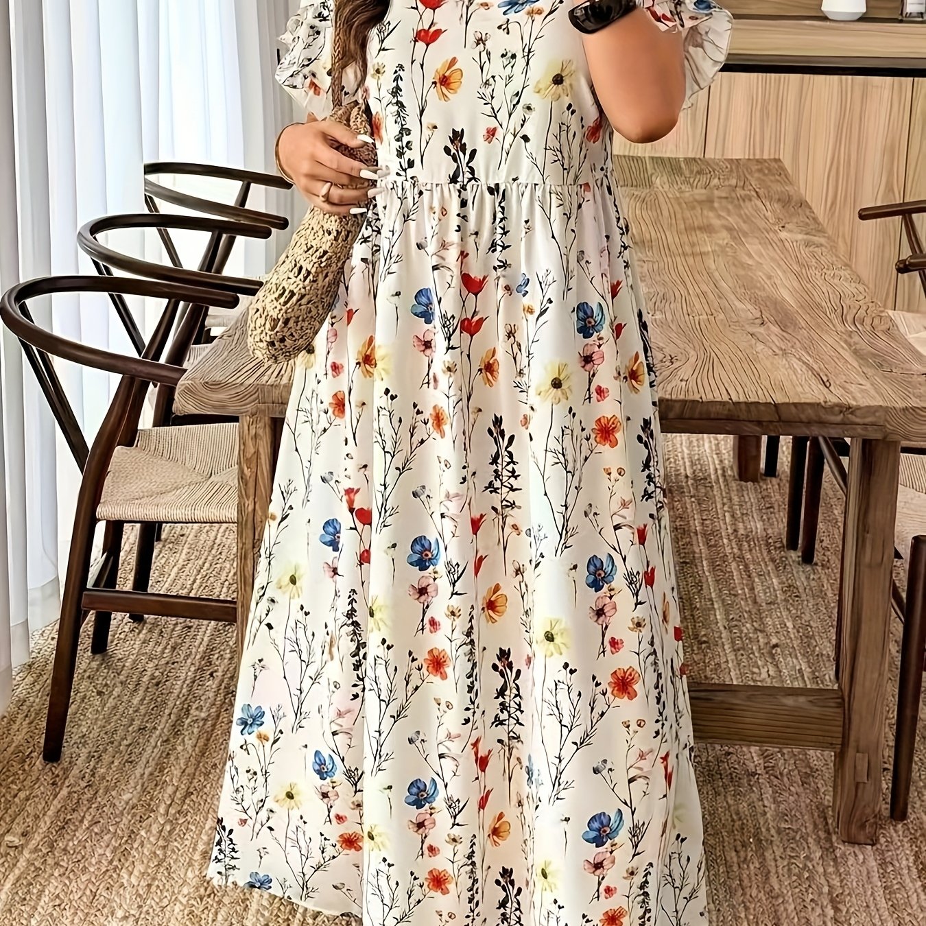 Elvoria GraceBloom Plus Maxi Dress