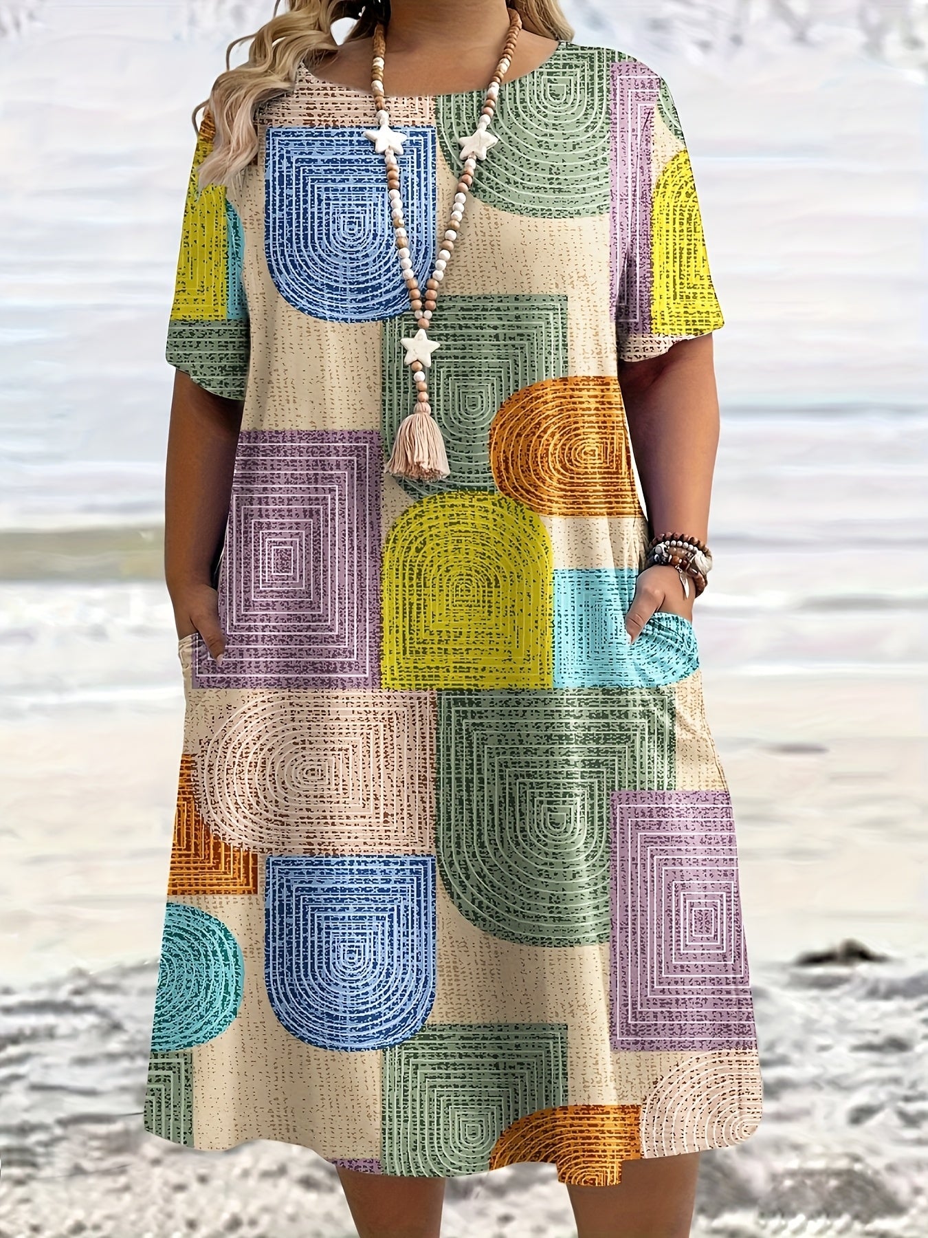 Zyrelle GeoWave Plus Maxi Dress