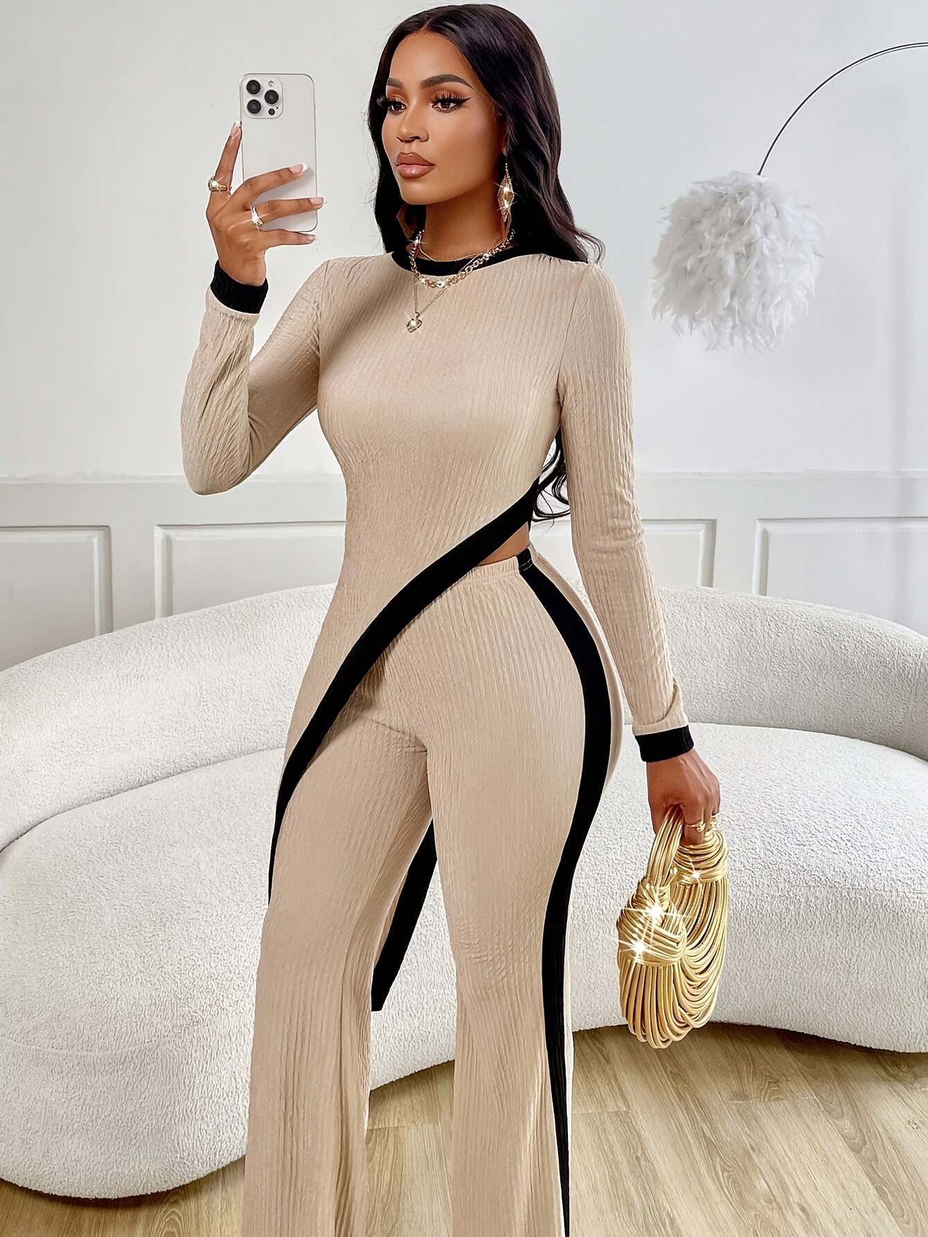 T-Shirt and Flared Pants Set