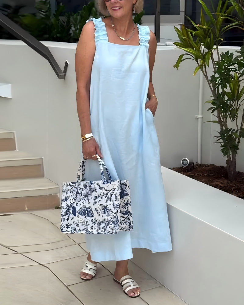 Selvéra SquareLine Sleeveless Dress
