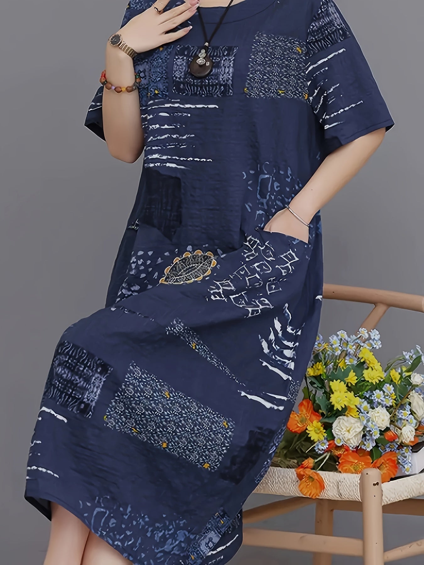 Calyra PocketFlow Boho Midi Dress