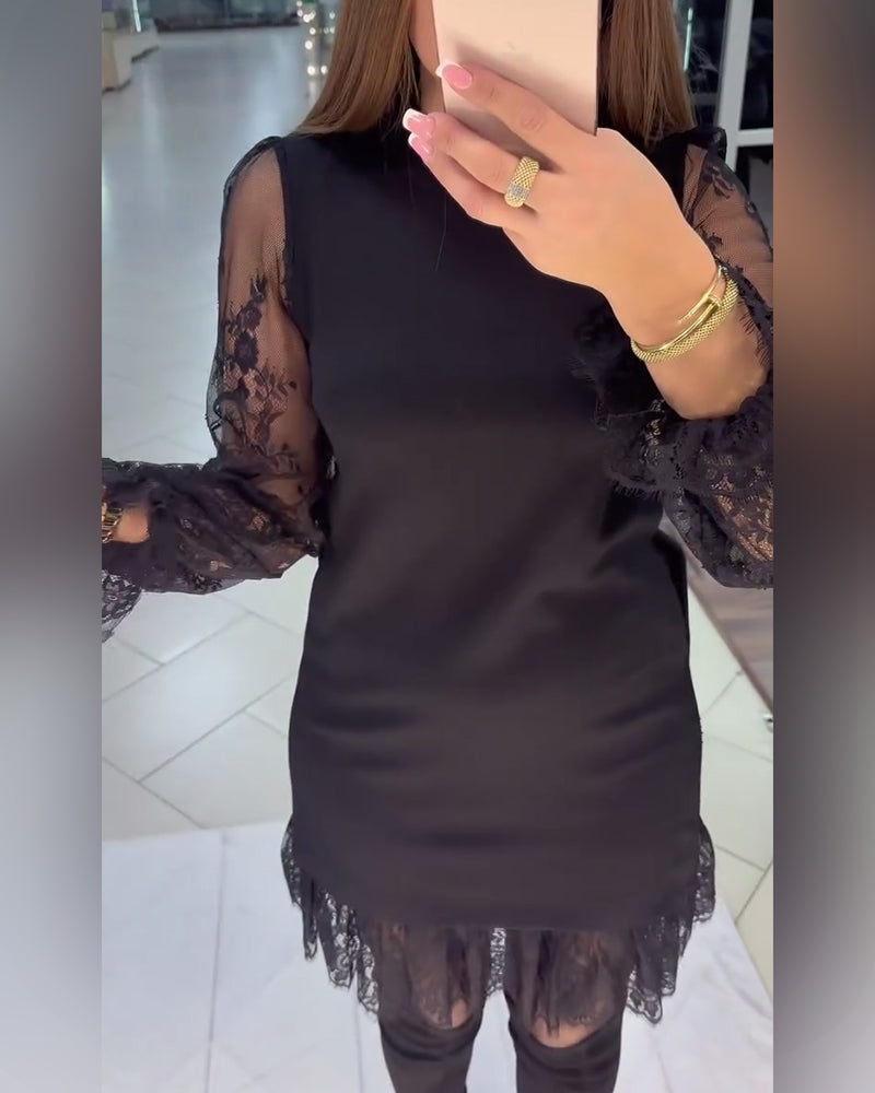 LacePatch™ | Patchwork Dress with Lace Detailing