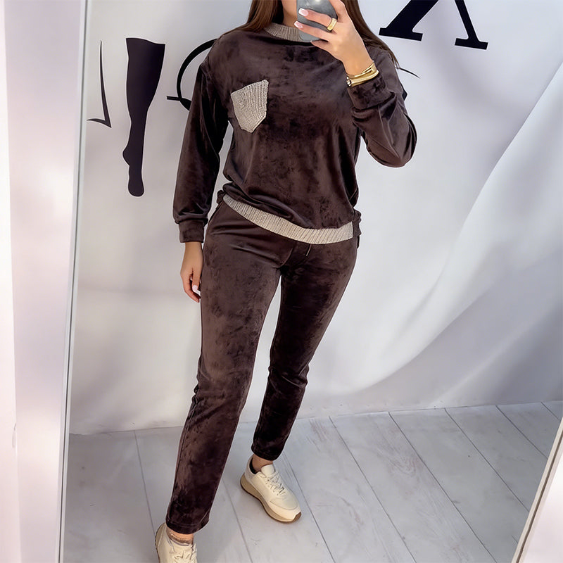 ColorBlocca™ | Women’s Color-Block Top & High-Waist Pants Set