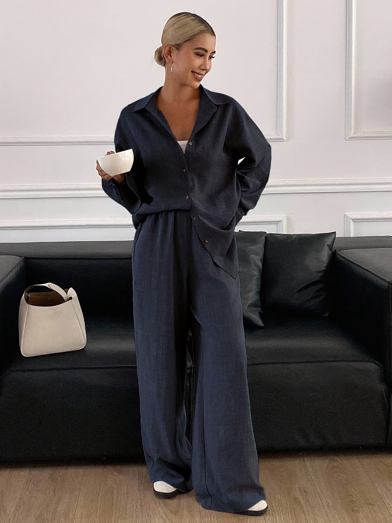 DeniLite™ | Imitated Denim Loose Two-Piece Vacation Set