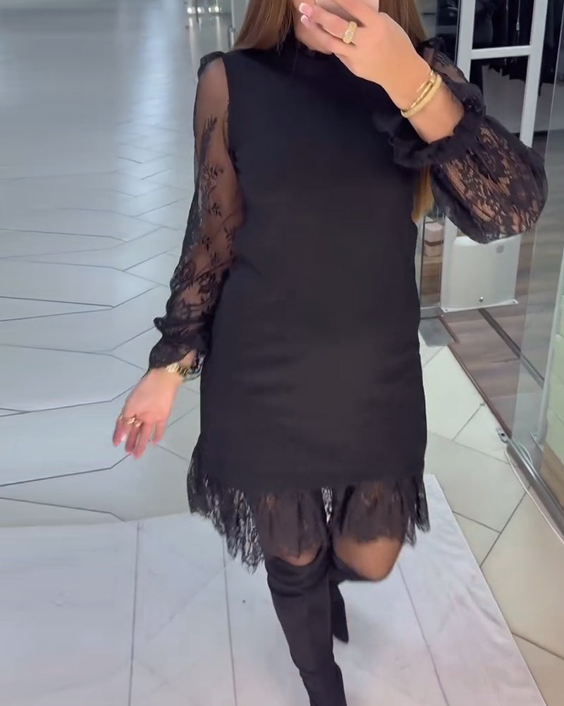 LacePatch™ | Patchwork Dress with Lace Detailing