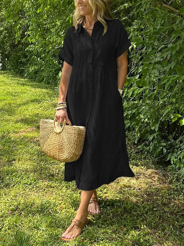 Marivelle – Striped Shirt Dress