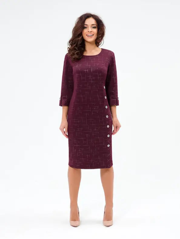 Rondelle™ | Button-Front Round-Neck Dress