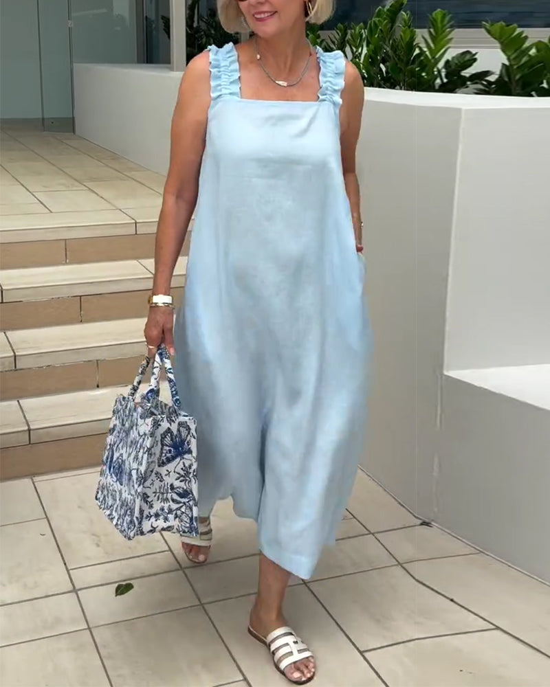 Selvéra SquareLine Sleeveless Dress