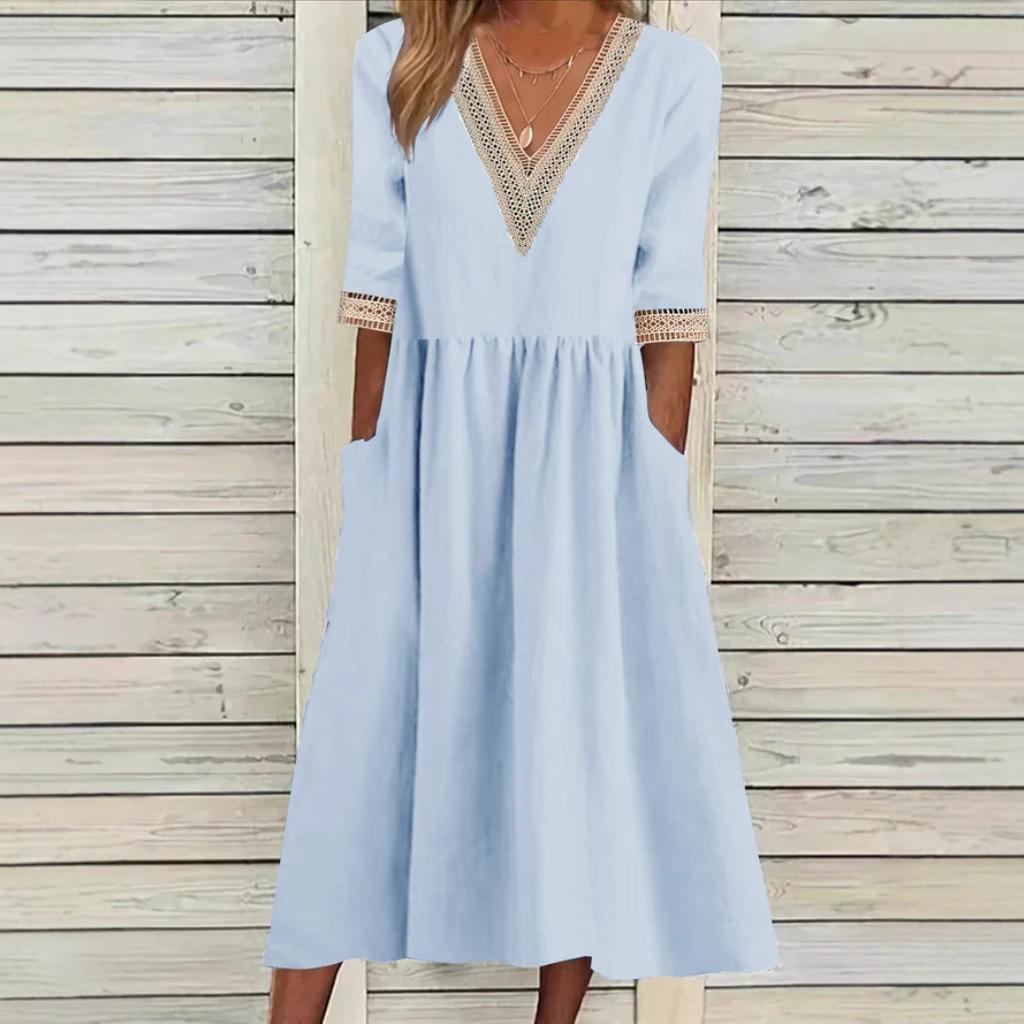 Elowen Grace Collar Midi Dress