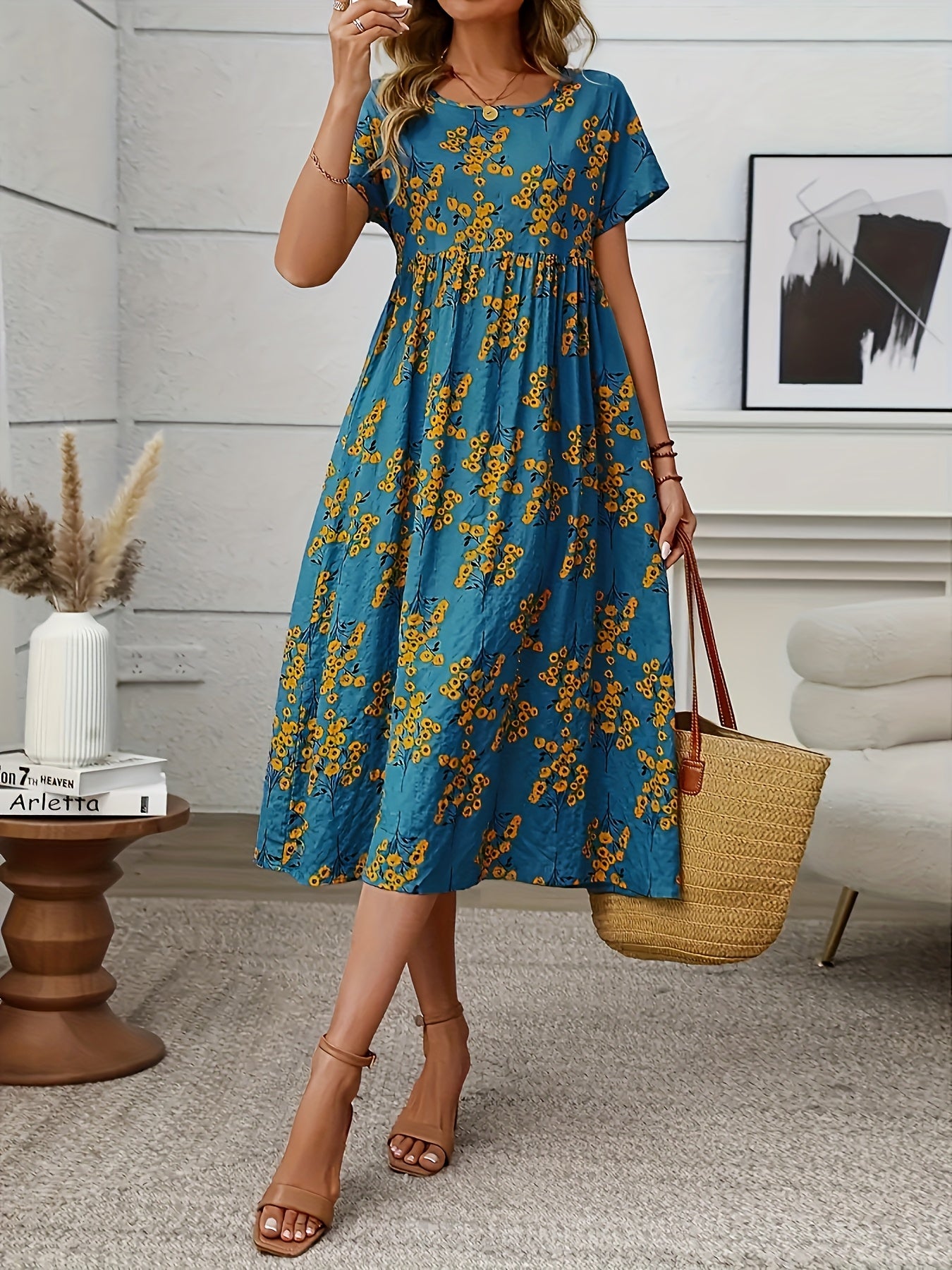 Floréne PleatCharm Vintage Dress