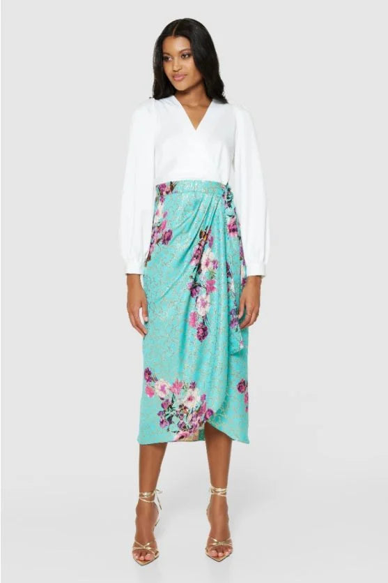Paula™ | Pencil Wrap Midi Dress