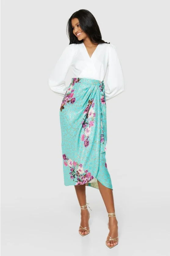 Paula™ | Pencil Wrap Midi Dress