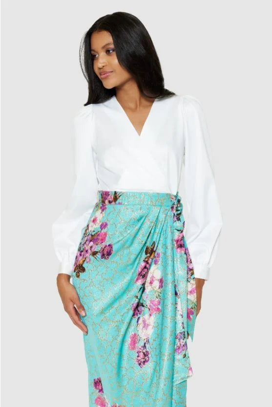 Paula™ | Pencil Wrap Midi Dress