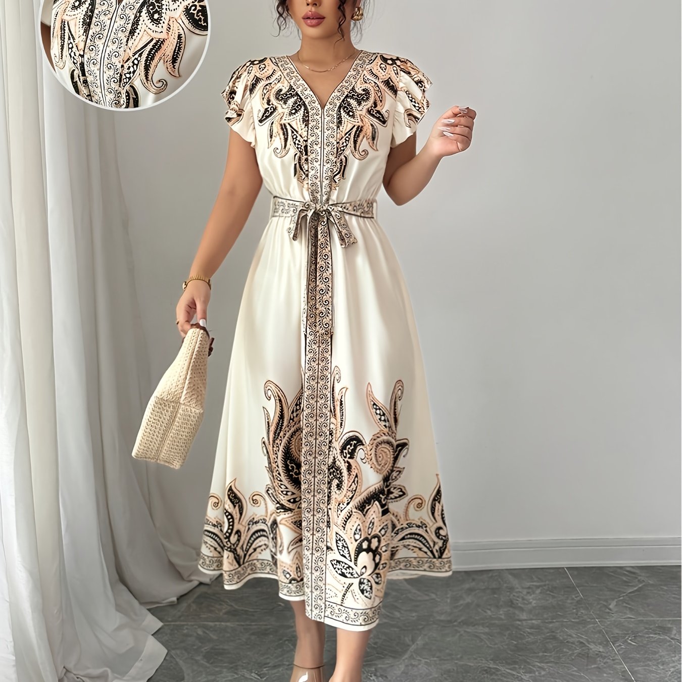 PaisleyAura™ | Women’s Fashion Paisley Print Dress