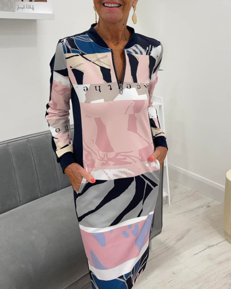 Colvéra ZipBlock Long Sleeve Dress