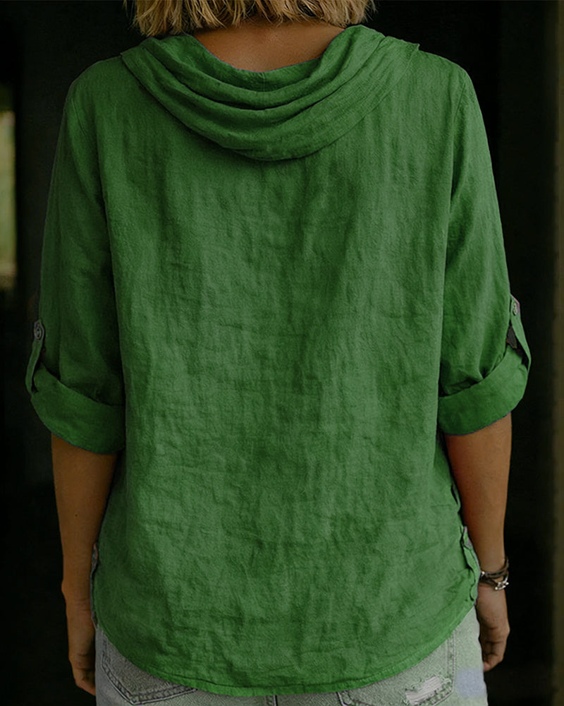 Cavelle™ Folded-Collar Cotton Top